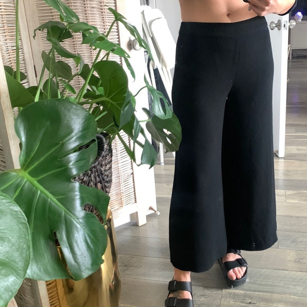 Wide leg cropped pant